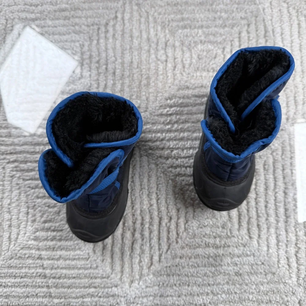 Kamik Winter Snow Boots Toddler Boys Size 6 Navy Blue Waterproof Insulated Strap